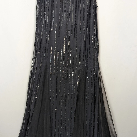 PRIMAVERA sz. 2 Full Sequined Open Back Prom Formal Pageant Mermaid DRESS GOWN - Picture 7 of 14